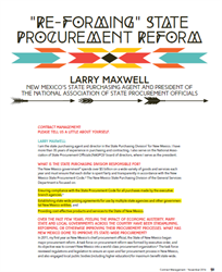 NCMA interviews NASPO President, Larry Maxwell, Director of State Purchasing for the State of New Mexico