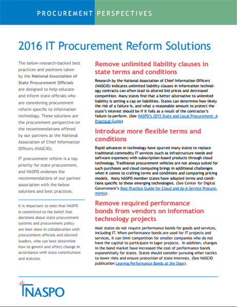 2016 IT Procurement Reform Solutions