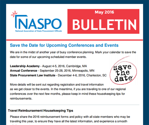 We are in the midst of another year of busy conference planning. Mark your calendar to save the date for some of our upcoming scheduled member events.